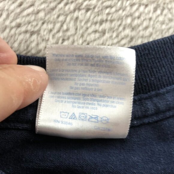 Gildan Mens Penn State T-Shirt Medium Long Sleeve Shirt Ultra Blend Navy Casual - Picture 9 of 11